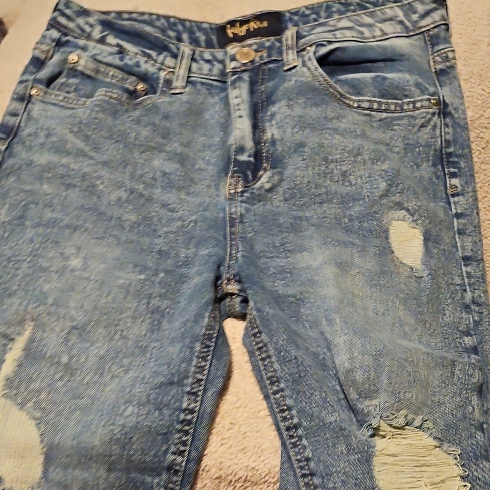 Indigo Rein Light Blue Straight Leg Jeans